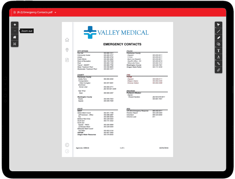 Emergency Contact interface preview