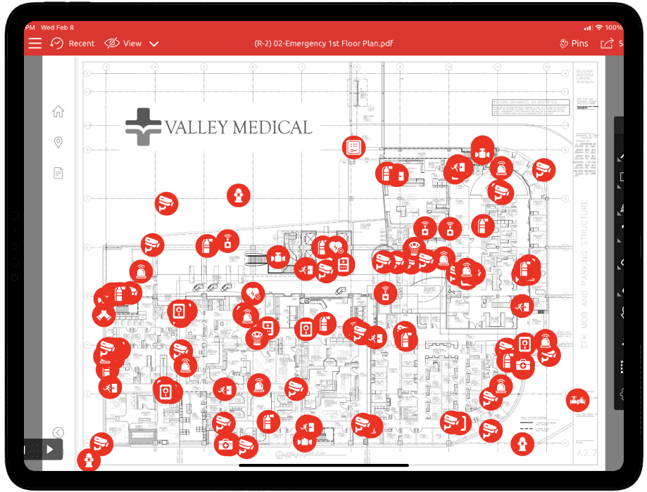 Emergency Equipment interface preview