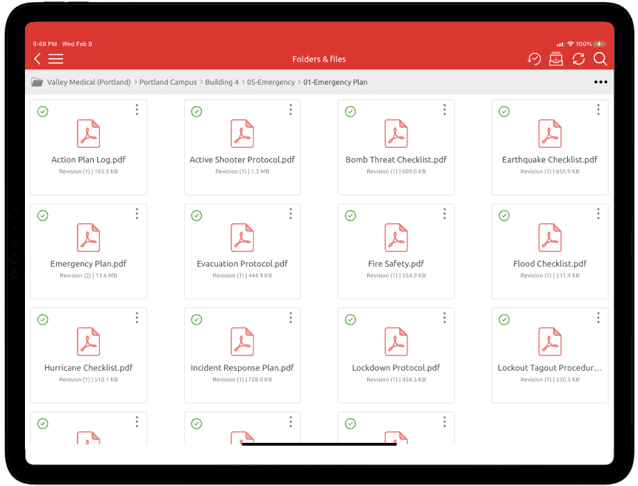  Emergency Plan interface preview