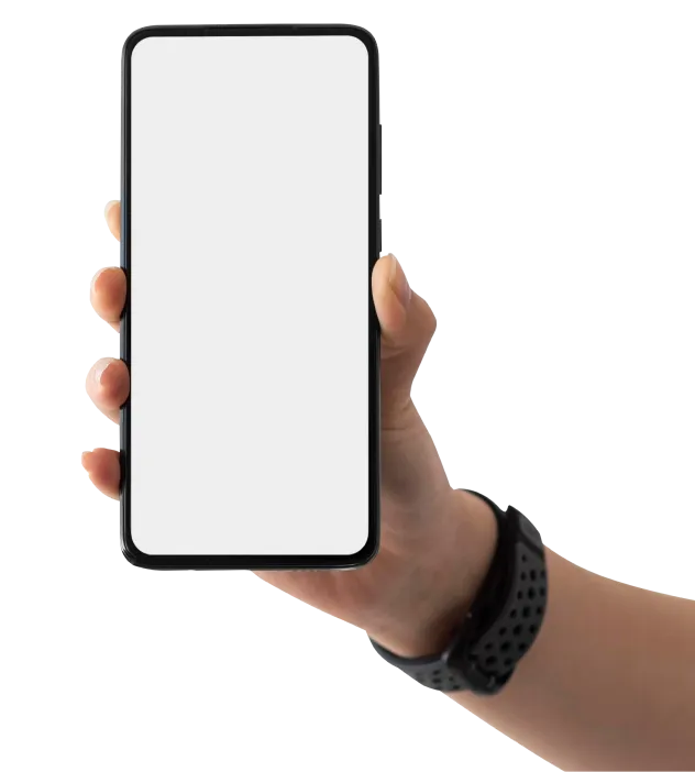 Hand holding phone